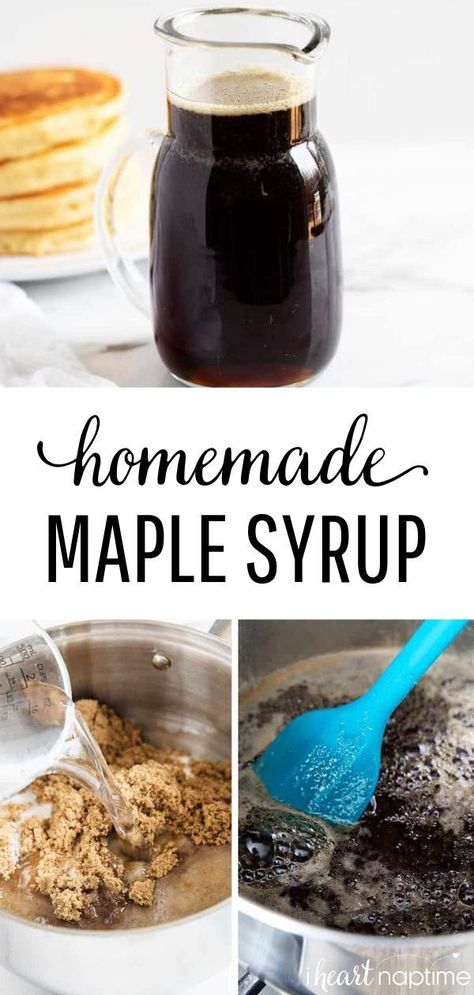 Thick Maple Syrup Recipes, Canning Syrup Recipes, Making Syrup For Pancakes, Home Made Maple Syrup Recipes, Pancakes Syrup Recipe, Home Made Syrup Easy, Homemade Pancake Syrup Easy, Making Maple Syrup, Diy Syrup Pancakes