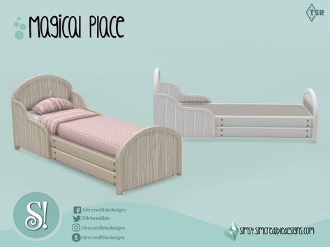 Bed With No Frame, Kids Toddler Bed, Sims 4 Beds, Toddler Bed Frame, Resource Furniture, Kids Bed Frames, Sims 4 Bedroom, Single Bed Frame, Toddler Beds