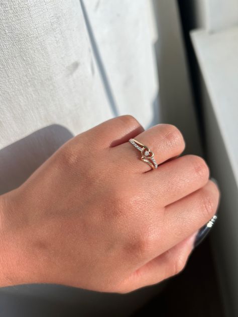 A gold hearted ring with diamonds Cute Promise Rings Girlfriends Silver, Silver Initials Promise Ring, Adjustable Silver Initial Ring For Promise, Silver Pinky Promise Ring, Symbolic Hand-cast Promise Ring, Hand-cast Sterling Silver Promise Jewelry, Cute Promise Rings, Promise Rings, Silver Rings