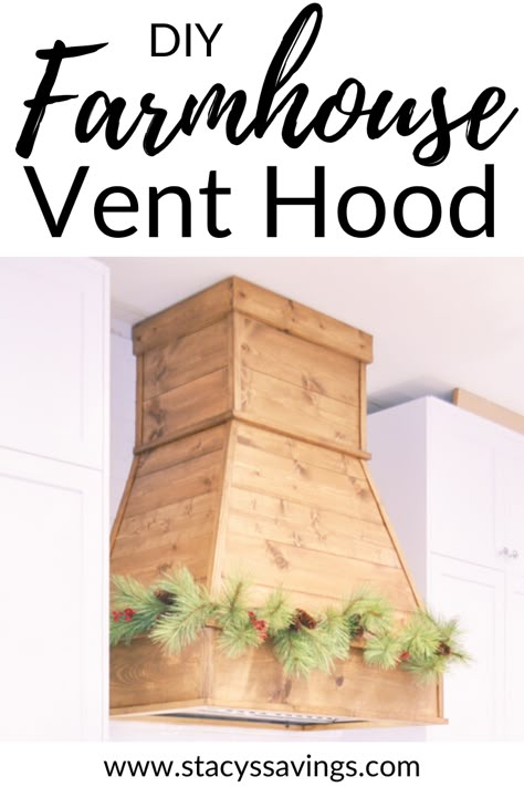 Diy Wooden Range Hood Cover, Kitchen Hood Ideas Modern Farmhouse, Diy Shiplap Range Hood Cover, Diy Stove Hood Cover, Wood Stove Hoods Ideas, Wooden Hoods Over Stove, Diy Vent Hood Cover Over Microwave, Diy Range Hood Cover Over Microwave, Diy Wood Hood Vent Cover