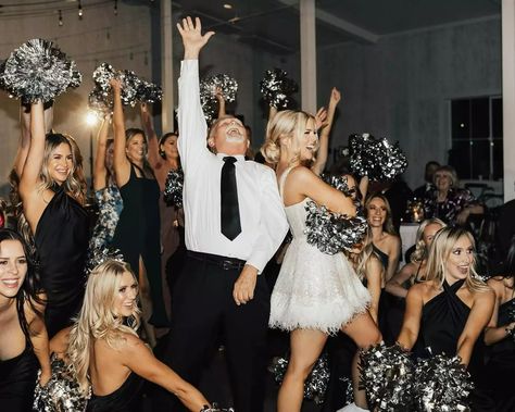 Former NFL Cheerleader Performs Surprise Dance Routine at Wedding Cheerleader Wedding, Nfl Cheerleading, Money Party, Wedding In September, Wedding Cheers, Surprise Dance, Annie And Hayden, Cheerleading Dance, Cheer Dance