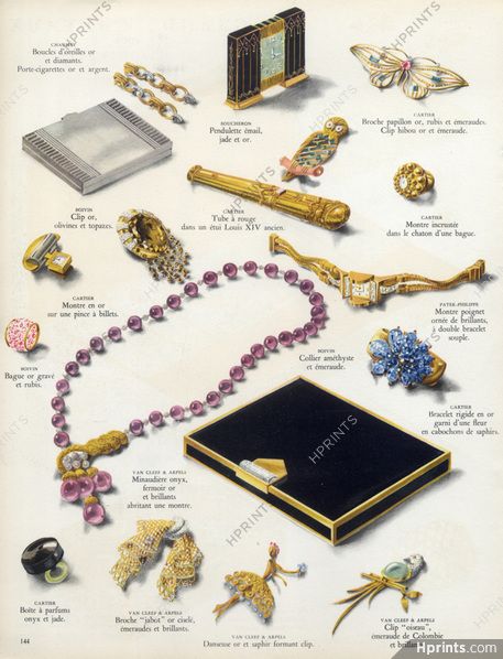 Van Cleef And Arpels Jewelry, Van Cleef And Arpels, Vintage Vans, Van Cleef Arpels, Van Cleef, Patek Philippe, Original Prints, Vintage Cartier, Cartier