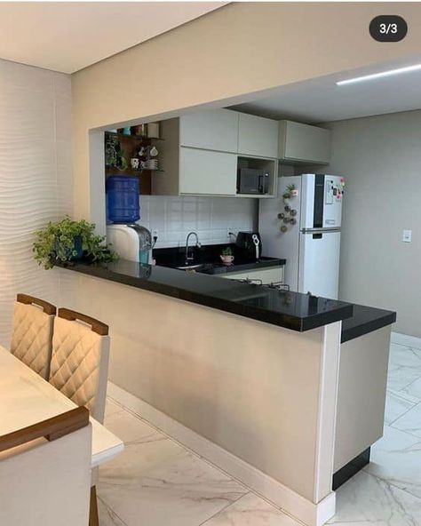 Modelos de Cozinhas – 115 tipos e estilos diferentes para escolher! Model Dapur, Kitchen Ideas Dark Cabinets, Kitchen Ideas Dark, White Counters, Modern Kitchen Design Luxury 2020, Kitchen Cabinets Decor, Kitchen Design Modern White, Kitchen Interior Design Decor, Modern Kitchen Design Open Concept