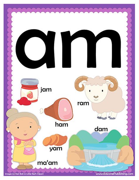 AM Word Family Worksheets - Kindergarten Mom Am Family Words Free Printable, Am Words Worksheets, Am Word Family Worksheet, Phonics Flashcards Free Printable, Am Word Family, Am Words, An Words, Free Phonics Printables, Kindergarten Mom