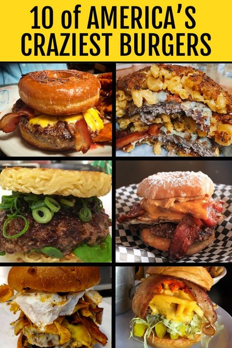 Crazy Burger, Butter Spreads, Ramen Burger, Unique Burgers, Angus Burger, Summer Roadtrip, Homemade Stuffing, Burger Toppings, Gourmet Burgers