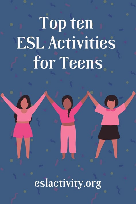 If you’re looking for some of the best ESL games and activities for teens, then you’re in the right place. Keep on reading for everything you need to know about ESL activities for teenagers to make your English classes even better. #activities #eslactivities #eslgames #gamesforteens #gamesforteenagers #eslforteens #esllearning #esl #eslteachers #English #learningEnglish #Englishteachers #TEFL English Language Activities High Schools, English Activities For High School, Esl Small Group Activities, Elementary Esl Activities, Esl Class Activities, Fun English Games For Middle School, English Club Activities High Schools, Esl Middle School Activities, Esl Projects High School