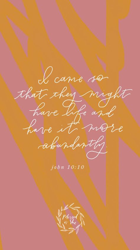 Easter Bible Verses Wallpaper, John 10:10 Wallpaper, John 10:10, Faith Typography, Creative Handwriting, John Verses, God Calling, Abundantly Blessed, Scripture Lettering