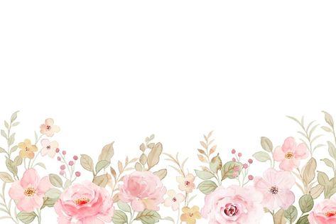 Free Vector | Free vector colorful floral border with watercolor Black Background Pattern, Floral Watercolor Background, Gold And Black Background, Purple Flowers Garden, Pink Flowers Background, Yellow Rose Flower, Watercolor Border, Watercolor Flower Background, Floral Rosa