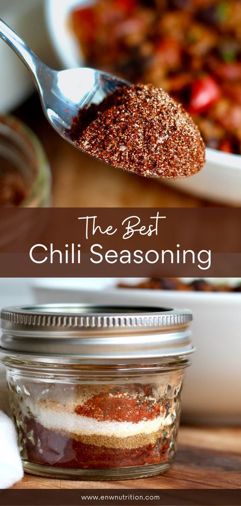 Homemade Chili Seasoning Mix, Chili Seasoning Recipe, Herb Blends, Homemade Chili Seasoning, Homemade Dry Mixes, Favorite Chili Recipe, Spanish Foods, Homemade Spice Mix, Spice Blends Recipes