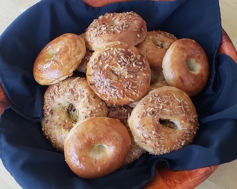 I Can't Believe They're Passover Bagels! - Kosher Everyday Passover Bagels, Passover Breakfast, Jewish Foods, Kosher For Passover, Bagel Bread, Passover Desserts, Best Bagels, Jewish Food, Gluten Free Donuts