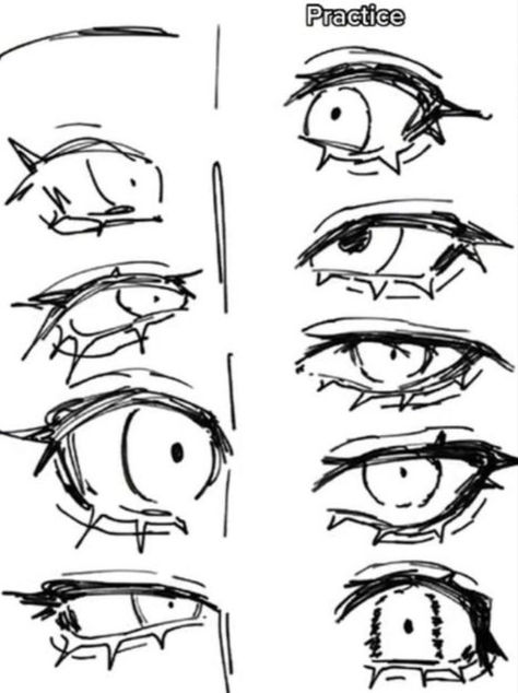 Eyes Guys Drawing, Different Kinds Of Art Styles, Simple Background Drawing Reference, Eyes Reference Drawing Anime, Eye Shapes Drawing Reference, Drawing Manga Tutorial, Art Reference Person, Eye Expressions Drawing, Eye Tutorial Anime