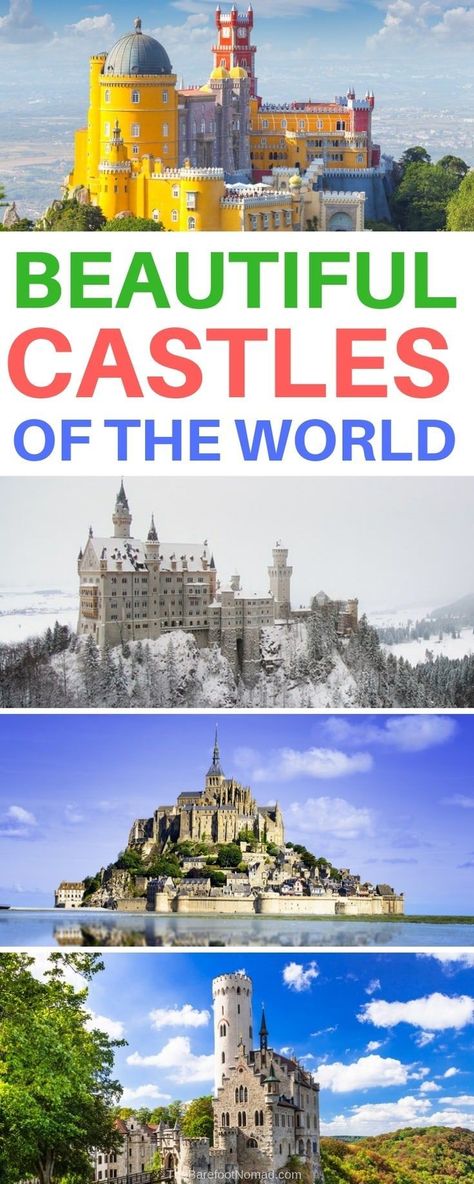 Stunning fairy tale castles of the world that are real #travel #castle #photography #beautifulplaces Castles Of The World, Castle Photography, List Inspiration, Nomad Travel, Travel Destinations Bucket Lists, Fairytale Castle, Beautiful Castles, Global Travel, European Countries