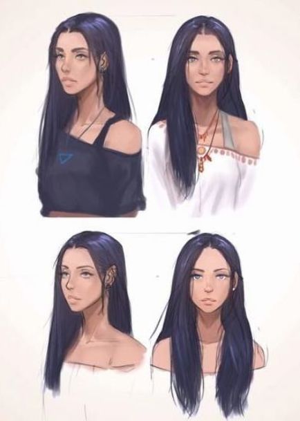 Hair Long Drawing, Layers In Hair, Hair References Drawing, Long Drawing, Long Hair Drawing, Hair Sketch, My Character, Hair Reference, Anime Hair