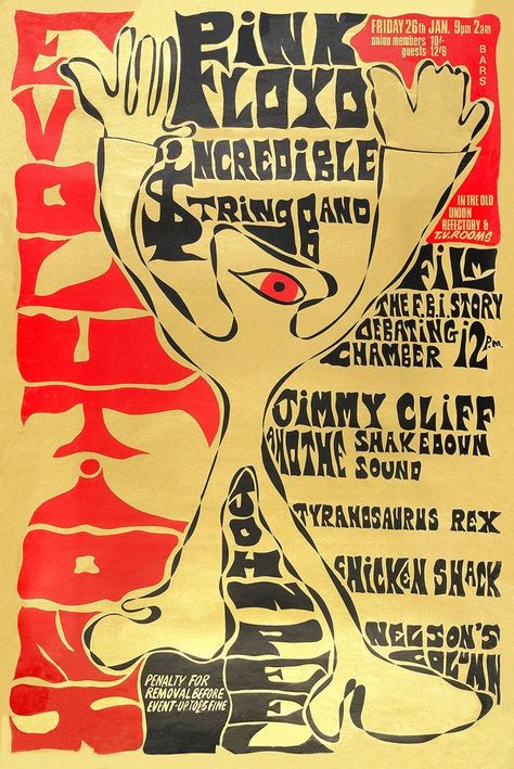 Pink Floyd 1968 Southhampton Pink Floyd Poster Art, Art Fair Poster, Pink Floyd Concert, Fair Poster, 26th January, Pink Floyd Poster, Pink Floyd Art, John Peel, Rock Poster Art