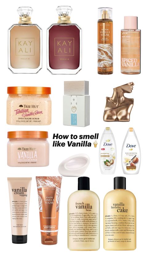 How to smell like vanilla , vanilla perfume , vanilla body mist , vanilla body care , vanilla cream , vanilla body wash , vanilla sugar scrub , vanilla body wash Vanilla Body Care, To Smell Like Vanilla, Vanilla Body Mist, Perfume Vanilla, Vanilla Sugar Scrub, Vanilla Body Wash, Vanilla Perfume, Body Hygiene, Basic Skin Care Routine