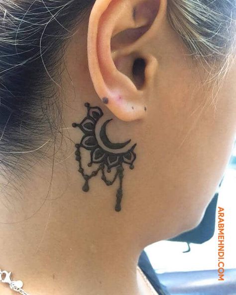 50 Neck Mehndi Design (Henna Design) - October 2019 Elephant Henna Designs, Neck Henna, Henna Neck, Henna Jewelry, Tattoos Neck, Cute Henna Tattoos, Unique Henna, Cute Henna, Hand And Finger Tattoos