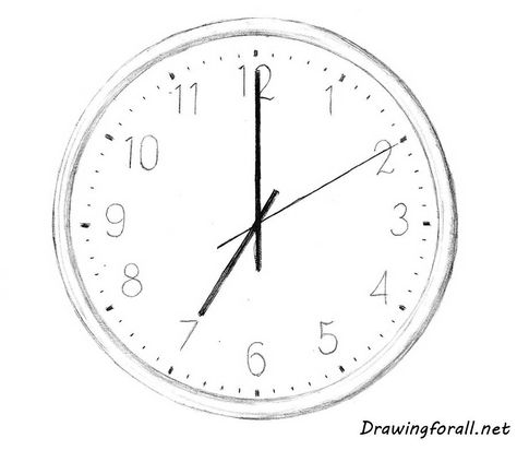 Clock Drawing, Clock Drawings, Elephant Sketch, Girl Drawing Easy, Pencil Drawings For Beginners, Cat Clock, Hand Drawing Reference, Pencil Drawings Easy, Good Day Song