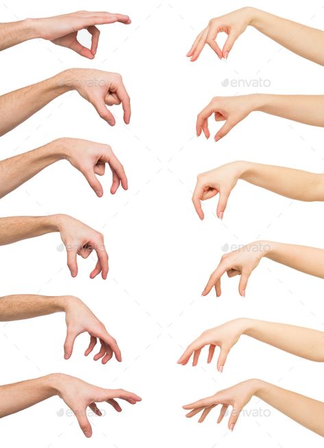 Set of white man and woman hands. Hand picking up something by Prostock-studio. Taking, measuring. Set of caucasian male and female hands grab some items. Isolated at white background #Affiliate #Hand, #hands, #Prostock, #picking Figure Drawing, Woman Hand Reference, Woman Hands, Man Hand, Female Hands, Hand Reference, Male Hands, Male And Female, Photo Set