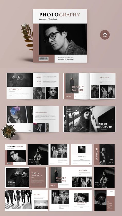 Square Photobook Magazine Template InDesign - 25 pages Square Book Layout Design, Square Magazine Layout, Square Book Layout, Photography Magazine Layout, Photography Book Layout, Photobooks Design, Portfolio Design Layouts, Photography Portfolio Layout, Photobook Ideas