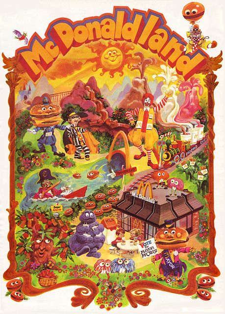 McDonalds - McDonaldland premium poster - Early 1970's | Flickr Cushion Decoration, Chicken Honey, Vintage Mcdonalds, Mcdonalds Toys, Mc Donald, Art Square, Car Cushion, Sofa Throw Pillows, Big Mac