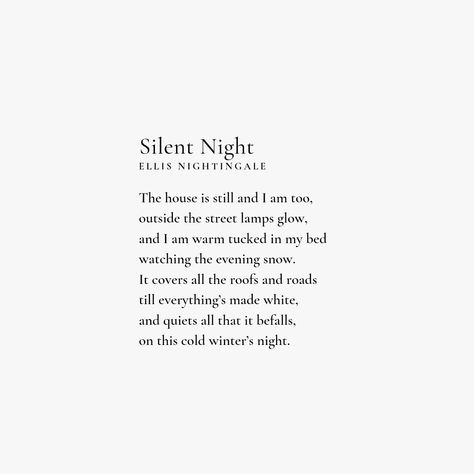 Silent Goodbye Quotes, Silent Night Quotes, Night Poems Poetry, Poems About The Night, Poems About Night, Short Christmas Poems, I Choose You Quotes, Night Poems, Night Poetry