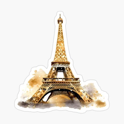 Get my art printed on awesome products. Support me at Redbubble #RBandME: https://www.redbubble.com/i/sticker/Glam-Gold-Eiffel-Tower-by-stickertrendy/165659948.EJUG5?asc=u Eiffel Tower Sticker, Gold Eiffel Tower, Eiffel Tower, My Art, Vision Board, Awesome Products, Tower, Art Prints, For Sale