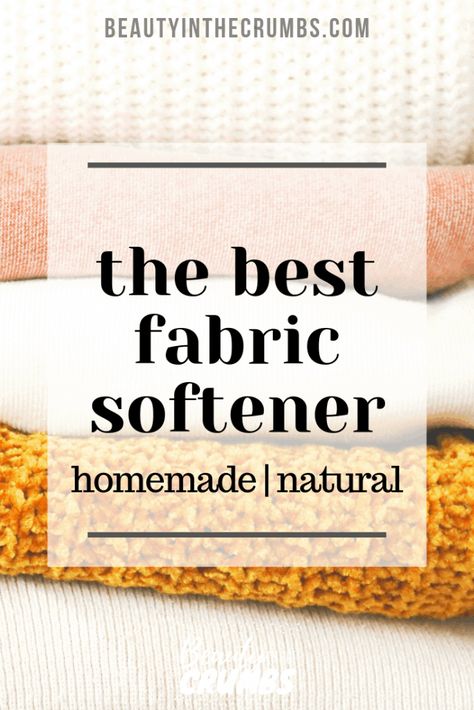 DIY Homemade Fabric Softener Fluffy Clothes, Laundry Softener, Diy Fabric Softener, Green Cleaning Recipes, Homemade Fabric Softener, Homemade Cleaners Recipes, Laundry Detergent Recipe, Detergent Recipe, Diy Hack