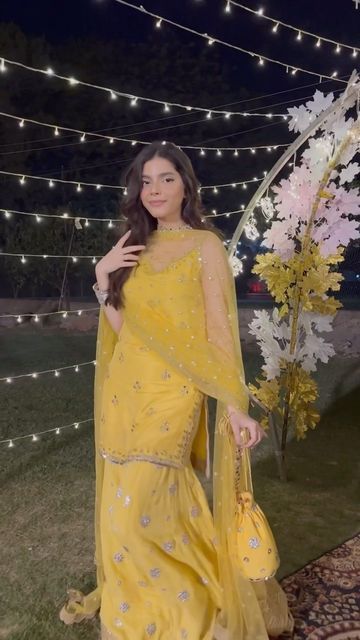 Laibakhurramm on Instagram: "Felt the most comfortable and confident in @mayapretofficial last night 💛 Effortless elegance for every occasion" Best Haldi Outfits, Mayoun Outfit, Girl Traditional Dress, Indian Dress Up, Haldi Dress, Function Dresses, Mehndi Dress, Mehendi Outfits, Simple Lehenga