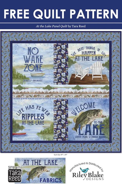 Female Fishing, Fishing Quilt, Panels For Quilting, Lake Theme, Panel Quilt Patterns, Beginning Quilting, Fish Quilt, Lake Fishing, Fishing Women