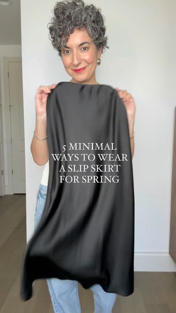 GRAZIA | DAILY STYLE INSPO on Instagram: "5 MINIMAL (AND NEUTRAL) WAYS TO WEAR A SLIP SKIRT FOR SPRING // My favorite slip skirt in 5 of my favorite ways to style it - minimal chic in black and white! 
.
A slip skirt is one of the easiest pieces to wear year around and is so versatile. This one is perfection and the quality is 🤌🏼 - I’ll link everything I can for you! 
.
.
#mango #slipskirt #outfitideas #waystowear #neutralstyle #minimalstyle" Silk Slip Skirt Outfit Summer, Silk Slip Skirt Outfit, Slip Skirt Outfit Summer, Black Slip Skirt, Slip Skirt Outfit, Silk Slip Skirt, Skirt Outfit Summer, Outfit Collage, Spring Skirts