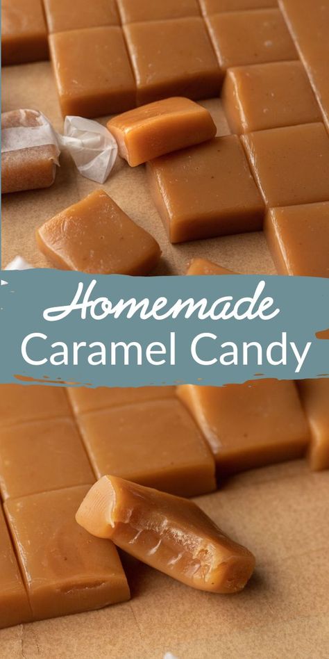 Soft Caramel Candy, Caramel Candy Recipe, Soft Caramels Recipe, Carmel Recipe, Homemade Caramel Candy, Caramel Candies Recipe, Homemade Caramel Recipes, Live Well Bake Often, Homemade Caramels