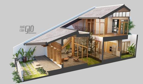 Tropical House Design, House Design Pictures, Architecture Model House, Architect Design House, Minimal House Design, Tropical House, Village House Design, Eco House, Decor Minimalist