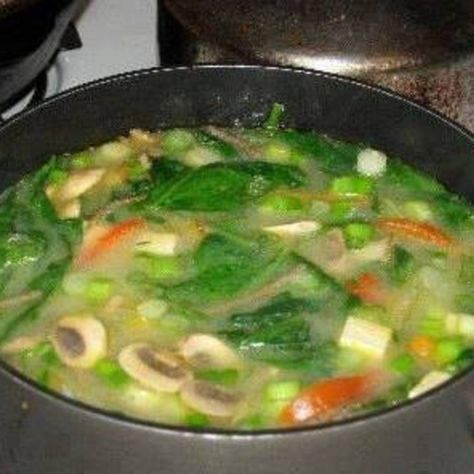 Negative Calorie Diet Soup Recipe | Just A Pinch Recipes  - add mushroom, spinach, green onion Negative Calorie Foods, Negative Calorie Diet, Diet Soup, Diet Soup Recipes, Soup Diet, Diet Vegetarian, No Calorie Foods, Healthy Soup, Calorie Diet