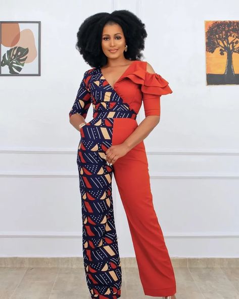 Ankara Jumpsuits For Women Casual, Ankara Jumpsuits For Women, Jumpsuit Ankara, Ankara Jumpsuit Styles, Jumpsuit Ideas, African Jumpsuit, Jumpsuit Styles, Styles Ankara, Kitenge Designs