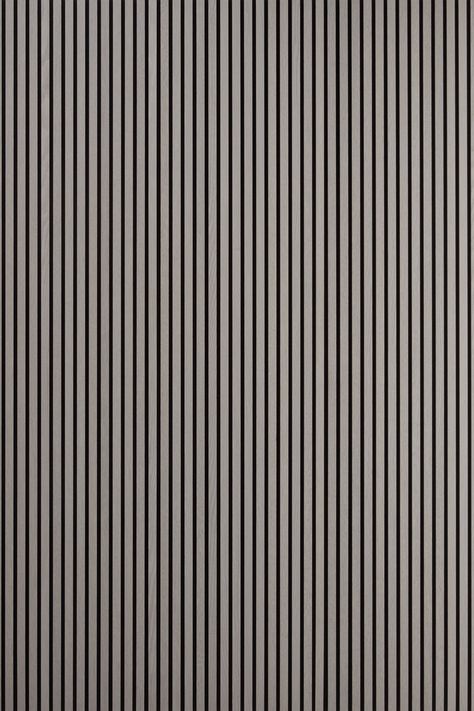 SlatWall Grey Oak Acoustic Panel | Naturewall Grey Panelled Wall, Modern Wall Library, Corrugated Wall Interior, Wall Finishes Interior, Rafters Texture, Grey Wood Paneling Wall, Grey Fluted Panel Texture, Modern Tv Feature Wall, Grey Fluted Panel