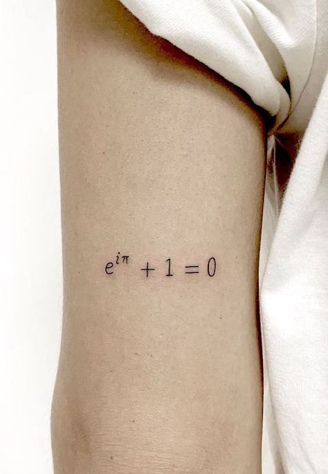 Tattoos For English Majors, Physics Tattoos Ideas, Cool Math Tattoos, Math Formula Tattoo, Tattoo For Engineers, Teachers Tattoo Ideas, Mathematical Tattoo Ideas, Math Inspired Tattoos, Math Equation Tattoo