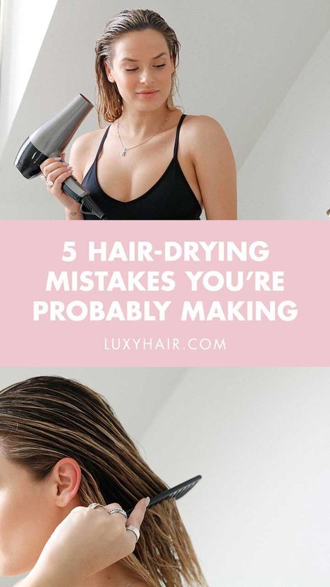 Hair Drying Tips, Blow Drying Hair Tips, Blow Drying Tips, Different Beauty, Hair Mistakes, Luxy Hair, Hair Drying, Blow Dry Hair, Hair Advice