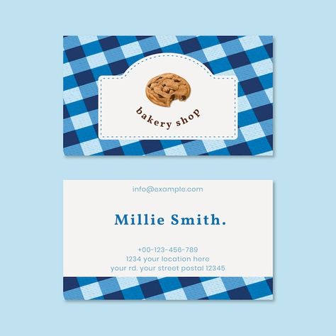 Bakery Card Design, Client Card, Bakery Names, Shop Business Card, Business Card Design Black, Illustration Business Cards, Graphic Design Cv, Bakery Business Cards, Pink Business Card