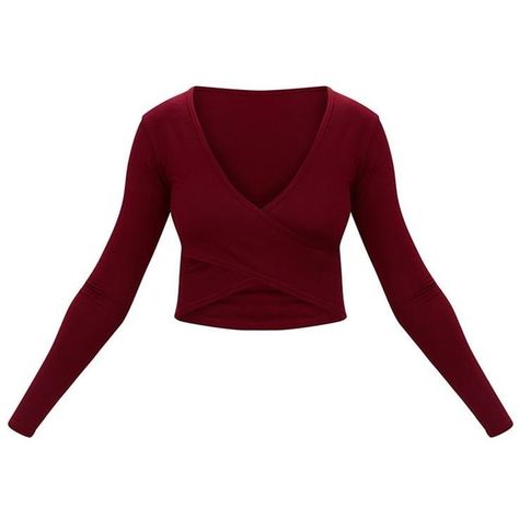 Burgundy Wrap Front Longsleeve Crop Top (11.210 CLP) ❤ liked on Polyvore featuring tops, long sleeve tops, burgundy crop top, burgundy top, wrap front crop top and wrap front top Burgundy Crop Top, Wrap Front Top, Crop Top Long Sleeve, Crop Top Long, Front Crop Top, Burgundy Top, Tops Long Sleeve, Long Sleeve Crop Top, Long Sleeve Tops