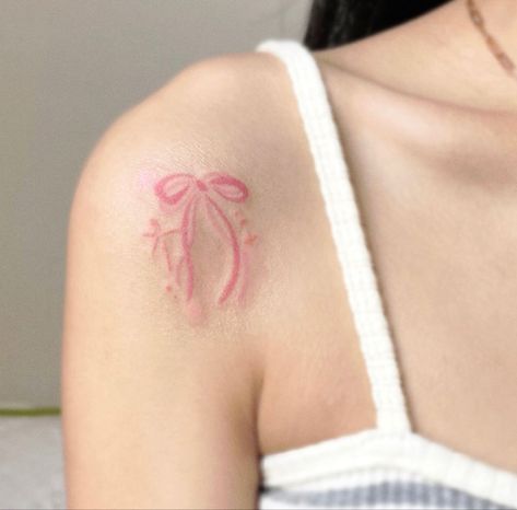 Pink Tattoo Ink, Tattoo Fairy, Waist Tattoos, Pink Tattoo, Hijabi Outfit, Small Pretty Tattoos, Cute Little Tattoos, Cute Tiny Tattoos, Romanticizing Life