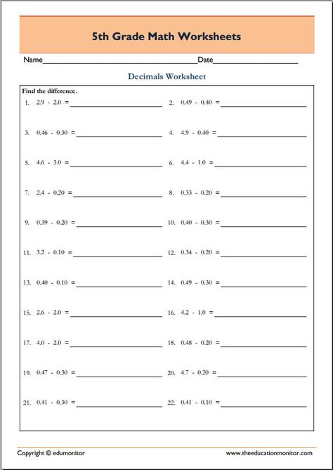 Decimal Worksheets 5th Grades, 5th Grade Math Worksheets Free Printable, 5th Grade Worksheets Free Printable, 5th Grade Spelling Words, 5th Grade Math Worksheets, Fractions Multiplication, 5th Grade Worksheets, Math English, Math Textbook