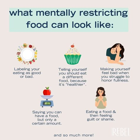 Did you know that you can physically be eating a food, but still mentally restricting it? Mentally restricting food can look like having diet culture thoughts, food rules, food guilt, & negative self-talk around a certain food or eating experience. 😢 Food Guilt Affirmations, Eating Distractions, Food Restrictions, Loss Of Appetite, Recovery Food, Food Issues, Recovery Inspiration, Be Vulnerable, Group Coaching