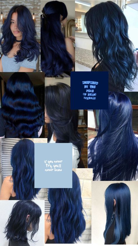 Dark Blue Hair, Hair Color Underneath, Hair Color Streaks, Hair Streaks, Dyed Hair Inspiration, Hair Inspiration Short, Pretty Hair Color, Haircuts Straight Hair, Hair Makeover