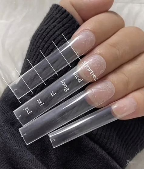 Nail Chart Length, Nails Length Chart, Acrylic Nail Length Chart, Nail Length Chart, Nail Shape Chart, Matte Nails Glitter, Shape Chart, Nails Length, Business Nails