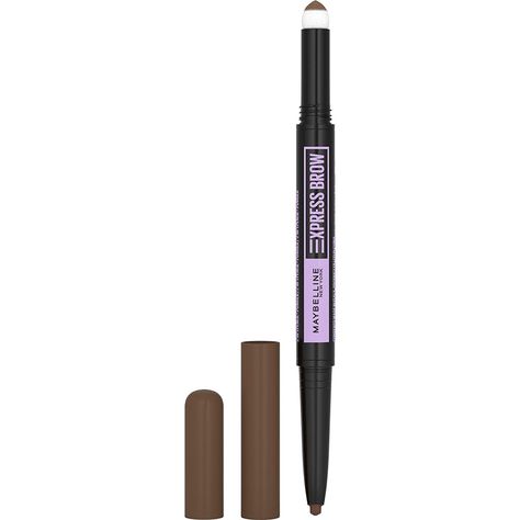 Maybelline New York Express Brow 2-In-1 Pencil and Powder Brown Eyebrow Pencil, Sparse Eyebrows, Maybelline Tattoo, Sparse Brows, Filling In Eyebrows, Full Brows, Eyebrow Enhancer, Gloss Labial, Natural Brows