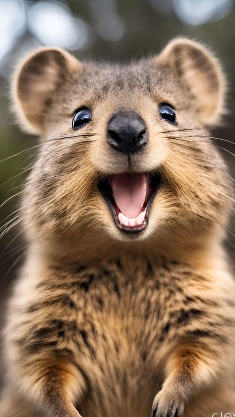 Quokka Aesthetic, Quokka Illustration, Wildlife Conservationist, Quokka Animal, Happiest Animal, Quokka Baby, Australian Mammals, World Wildlife Day, Smiling Animals