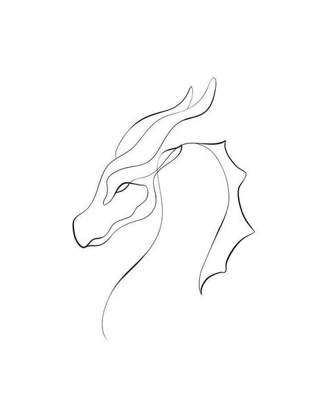 Lil Tatoos, Dragon Tattoo Simple, Granite Ideas, Small Dragon Tattoos, One Line Tattoo, Dragon Tattoo For Women, Fantasy Tattoos, Line Art Tattoos, Minimalistic Style