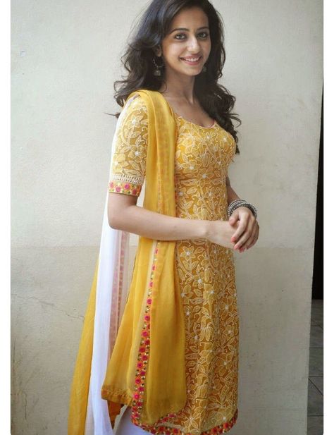 Mustard salwar suit