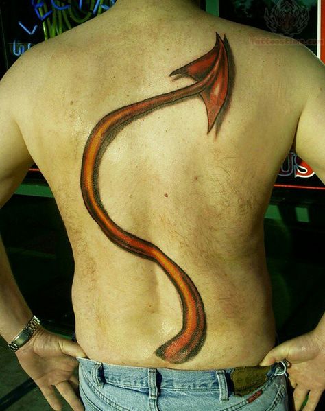 devil tail Tattoo Lower Back, Tail Tattoo, Back Images, Tattoos For Girls, Tattoos Designs, Back Tattoos, Tattoo Images, Lower Back, Image Design