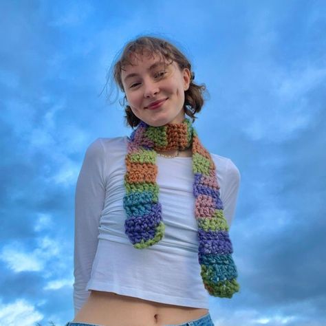 xallua 🛸 on Instagram: "tiny chunky scarf <3" Tiny Scarf, Chunky Scarf, Chunky Scarves, Light Purple, Multi Colored, Scarf Wrap, Scarf Accessory, Fashion Inspo, Germany